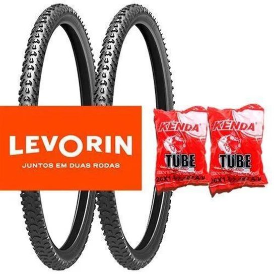 Par De Pneus Levorin Excess Ex Aro 26x1.75 Bike + 2 Câmaras - Preto Menor preço em Par De Pneus Levorin Excess Ex Aro 26x1.75 Bike + 2 Câmaras - Preto