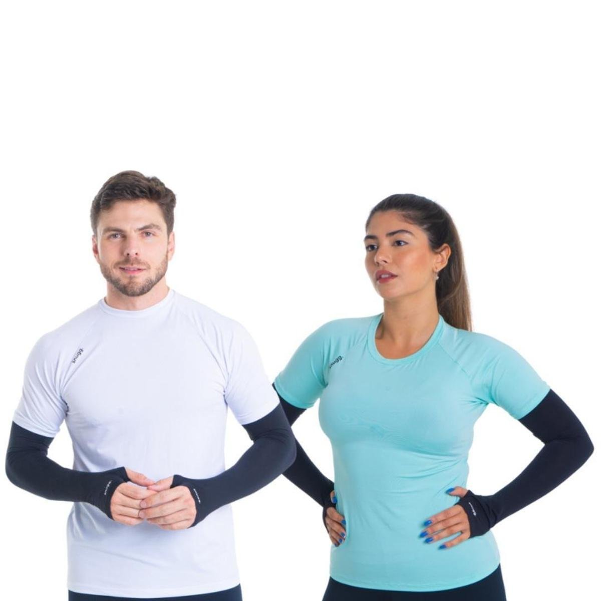 Par Manguito Proteção Solar UV50 Com Dedo Manga Ciclismo