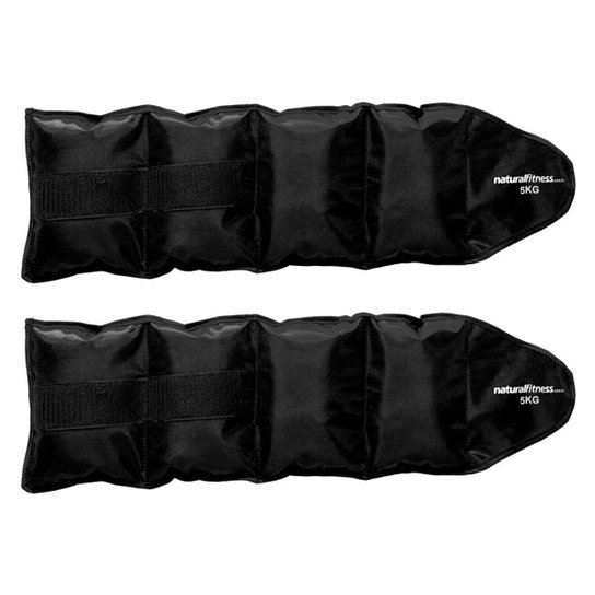 Par Tornozeleiras com Peso Caneleira pra Academia 5 Kg - Preto - Preto Menor preço em Par Tornozeleiras com Peso Caneleira pra Academia 5 Kg - Preto - Preto