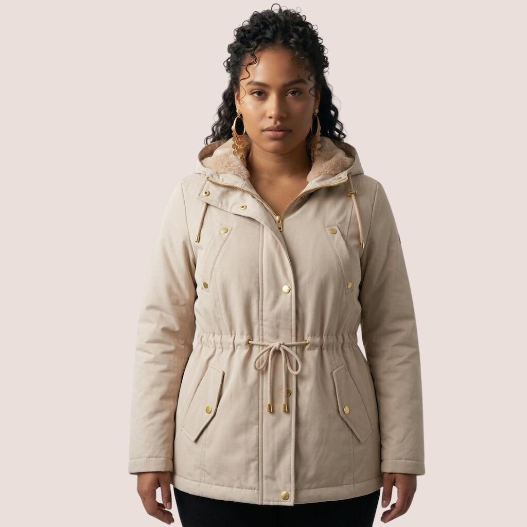 Parka Feminina Casual Com Interior Peluciado Macio