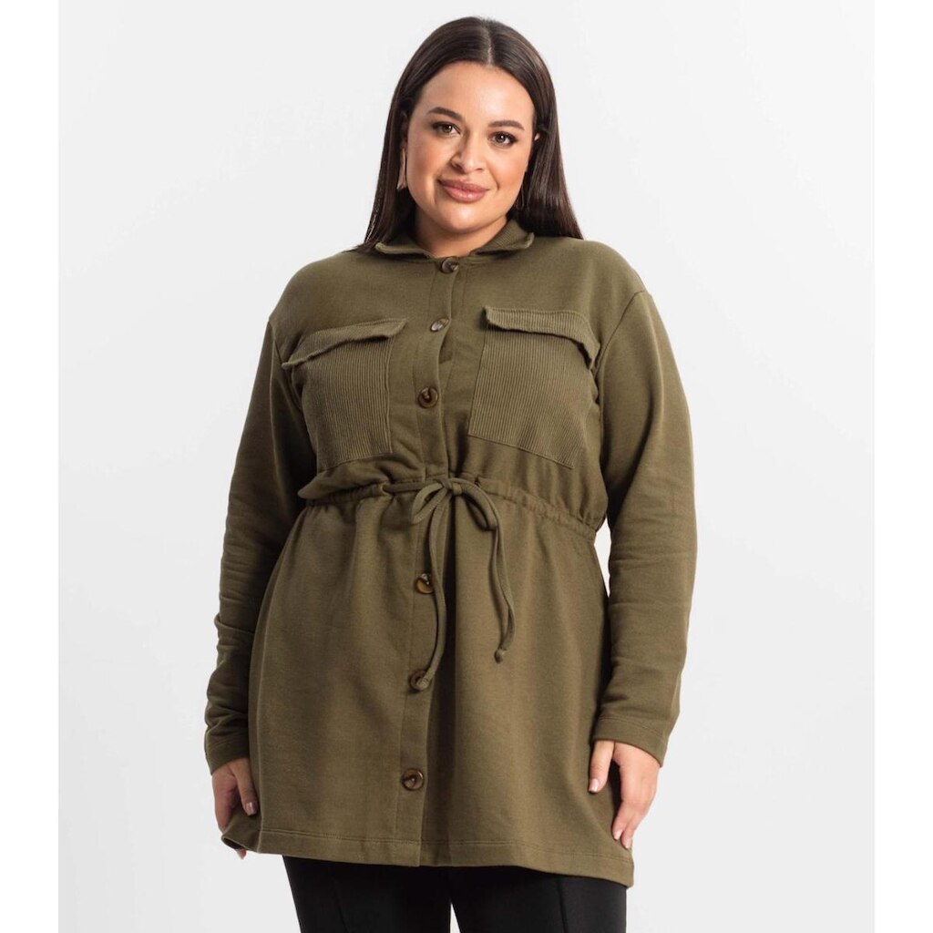 Parka Feminina Plus Size Secret Glam Verde