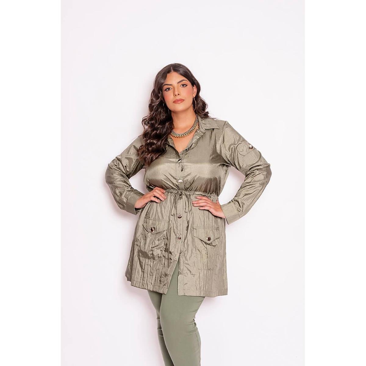 parka plus size preta