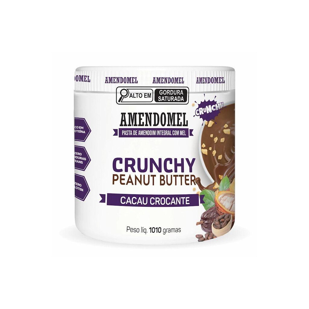 Pasta de Amendoim - 1010g Mel E Cacau Crocante - AmendoMel
