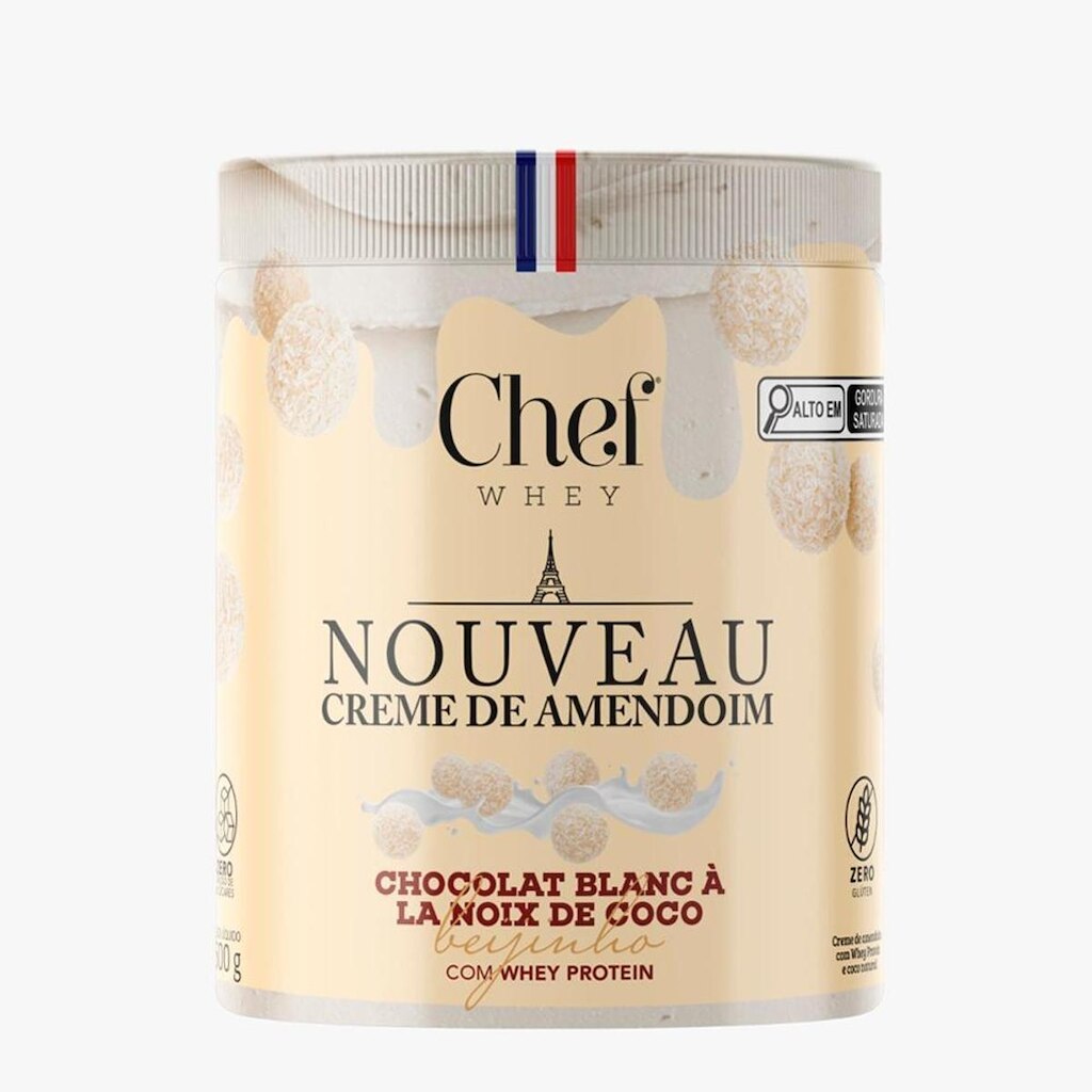 Pasta de Amendoim Com Proteína Whey Protein 600g - Chef Whey