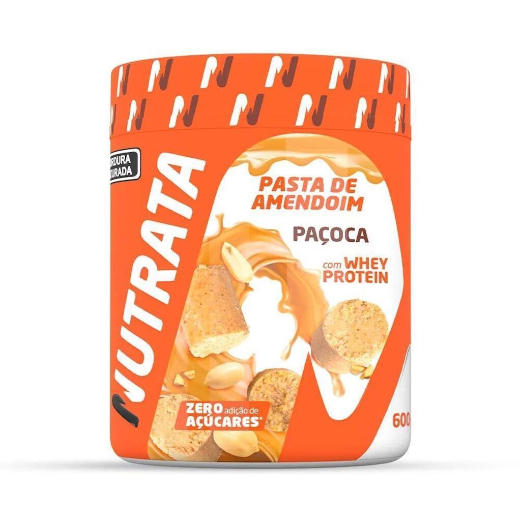 Pasta de Amendoim com Whey 600g Paçoca Nutrata