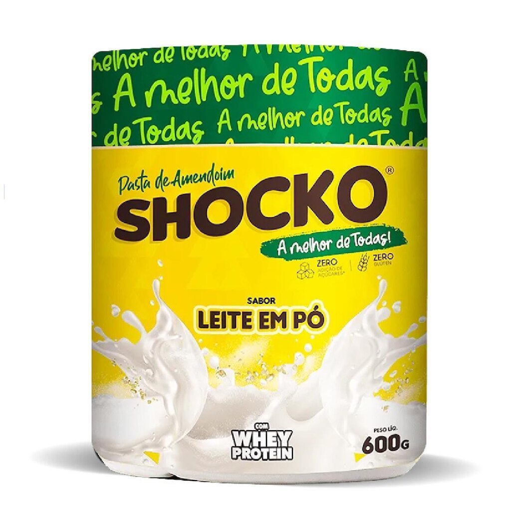 Pasta de Amendoim com Whey Protein Shocko 600g
