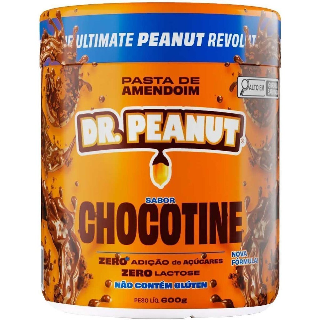Pasta de Amendoim Dr Peanut com Whey 600g Sabor Chocotine