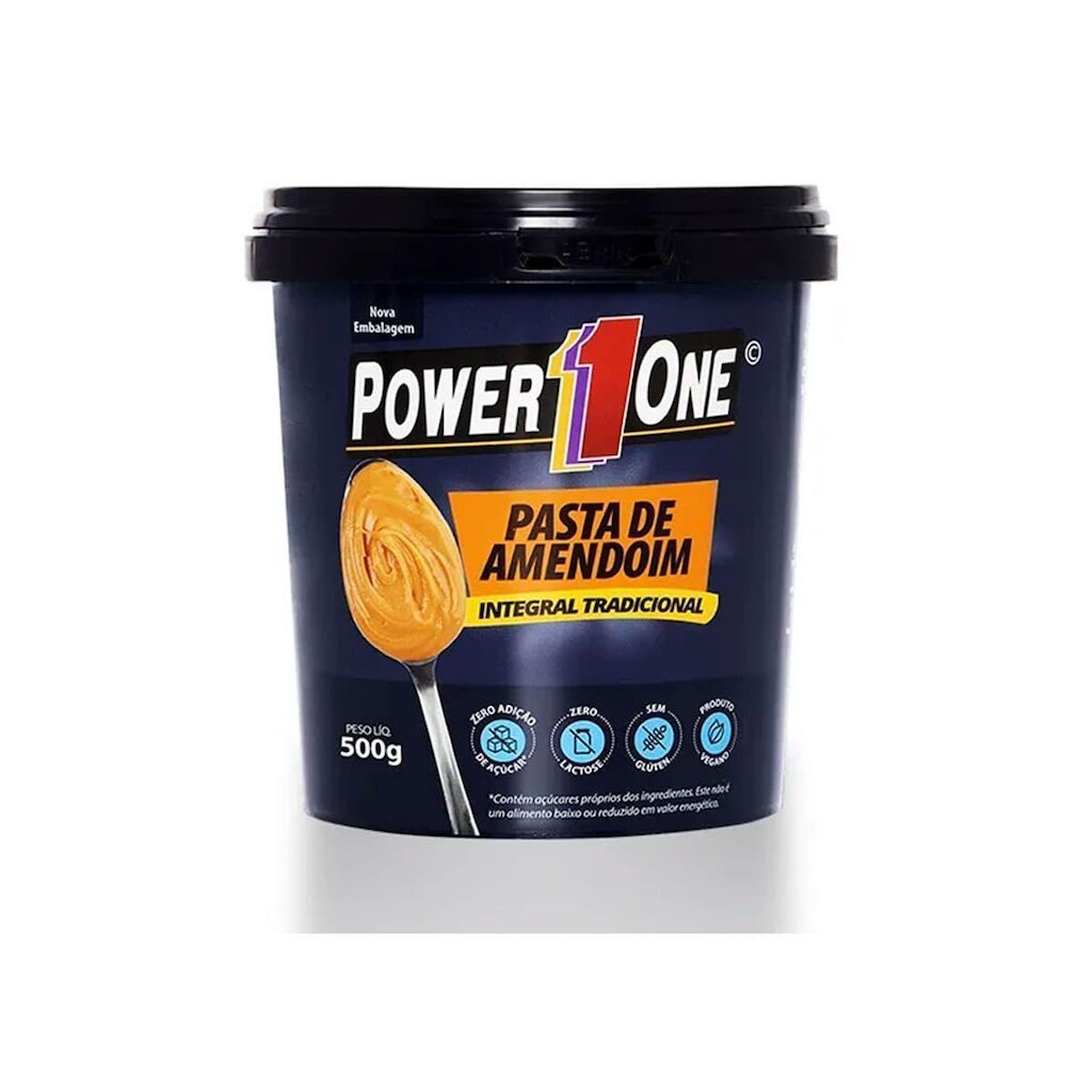 Pasta de Amendoim Integral - 500g - PowerOne