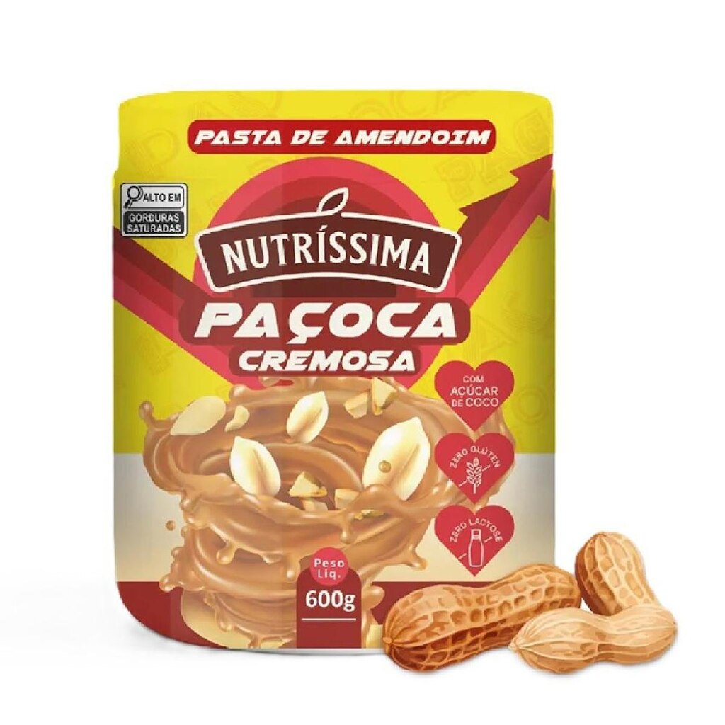 Pasta de Amendoim Paçoca Cremosa - Nutríssima 600g