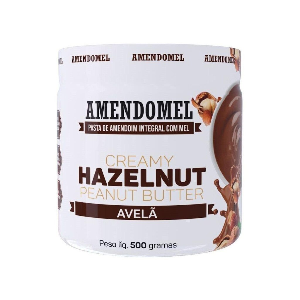 Pasta De Amendoim Sabor Avelã 500g Amendomel