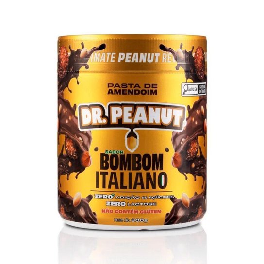 Pasta De Amendoim Zero Lactose Bombom Italiano 600g Dr Peanut Menor preço em Pasta De Amendoim Zero Lactose Bombom Italiano 600g Dr Peanut