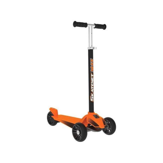 Patinete 3 Rodas Skatenet Max - Laranja Menor preço em Patinete 3 Rodas Skatenet Max - Laranja
