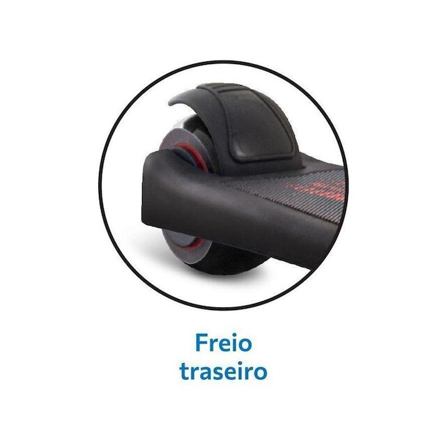 Patinete Infantil 3 Rodas Bandeirante Skatenet com LED