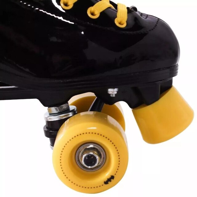 Patins 4 Rodas Belfix Batman Mulher Maravilha Retrô Preto E Amarelo - CD