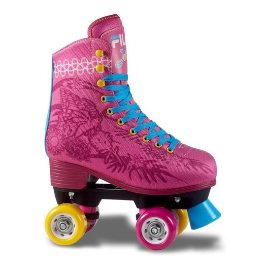 Patins Fila Quad Infantil Juliet - Rosa Menor preço em Patins Fila Quad Infantil Juliet - Rosa