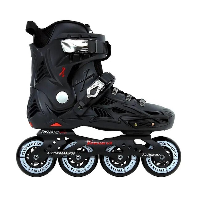 Patins Freestyle Inline Traxart Dynamix Hardboot Urban Sem Freio ABEC7 PU 80mm Até 110kg