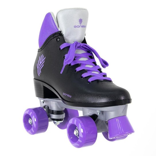 Patins Gonew Quad Basic Rolamento 608zz Exclusivo - Preto Menor preço em Patins Gonew Quad Basic Rolamento 608zz Exclusivo - Preto