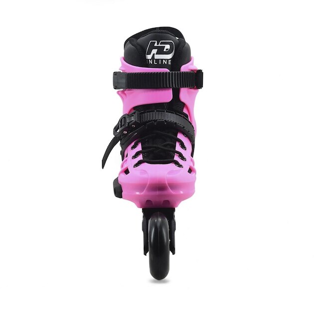PATINS HD INLINE NEW SKULL 80MM/85A ABEC-9 - ROSA
