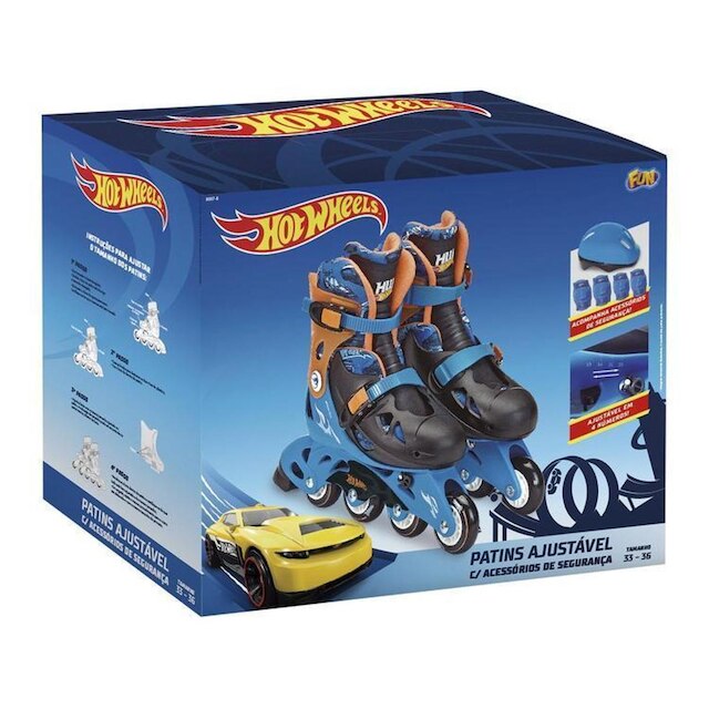 Patins In Line Infantil Fun Hot Wheels