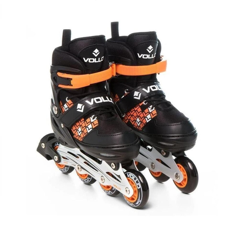 Patins In Line Vollo - Preto e Laranja
