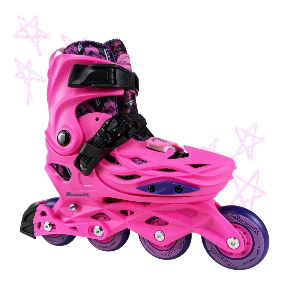 Patins Infantil Traxart Freemix com Sistema Expansível, Freio e Rodas PU ABEC9