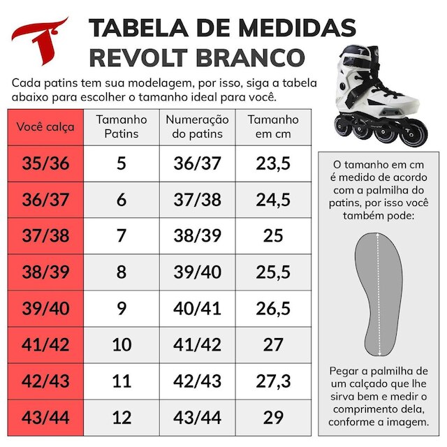 Patins Inline Freestyle Traxart Revolt Branco - 80mm ABEC-9