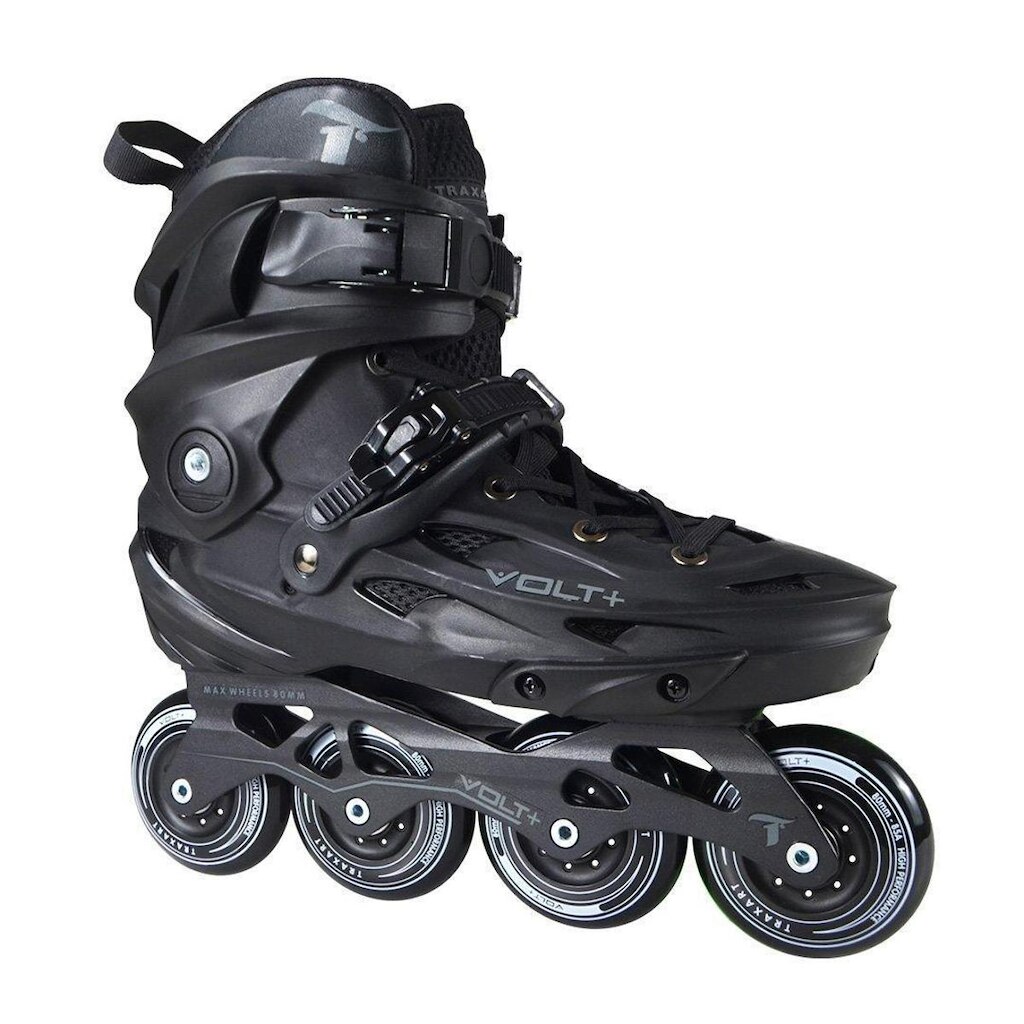 Patins Inline Freestyle Traxart Volt + 2.0 Preto - 80mm ABEC-9