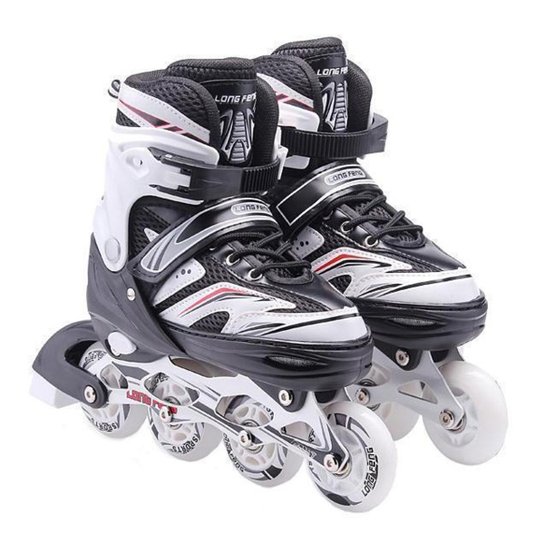 Patins Inline Roller Semi Profissional Base Alumínio Abec 7