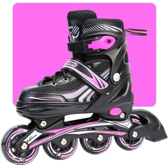 Patins Inline Roller Semi Profissional Base Alumínio Abec 7