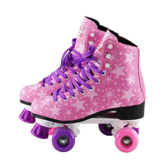 PATINS RETRO CLÁSSICO 4 RODAS QUAD ROLLER 35/36 BBR TOYS - Rosa Menor preço em PATINS RETRO CLÁSSICO 4 RODAS QUAD ROLLER 35/36 BBR TOYS - Rosa