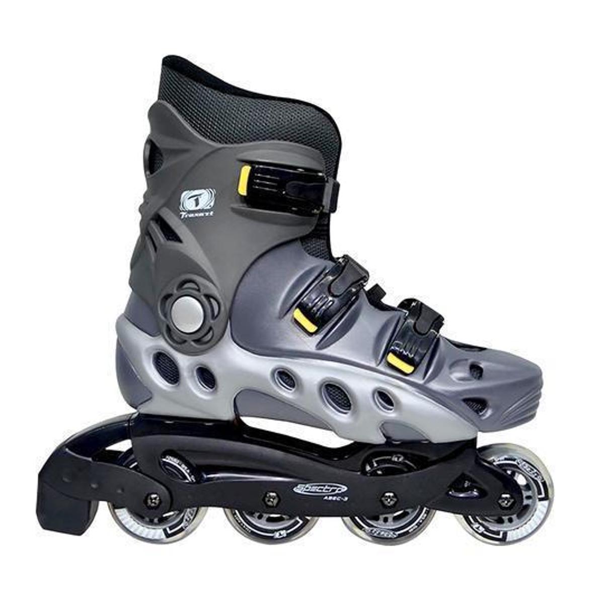 Patins Spectro Inline Iniciante Traxart Cinza Menor preço em Patins Spectro Inline Iniciante Traxart Cinza