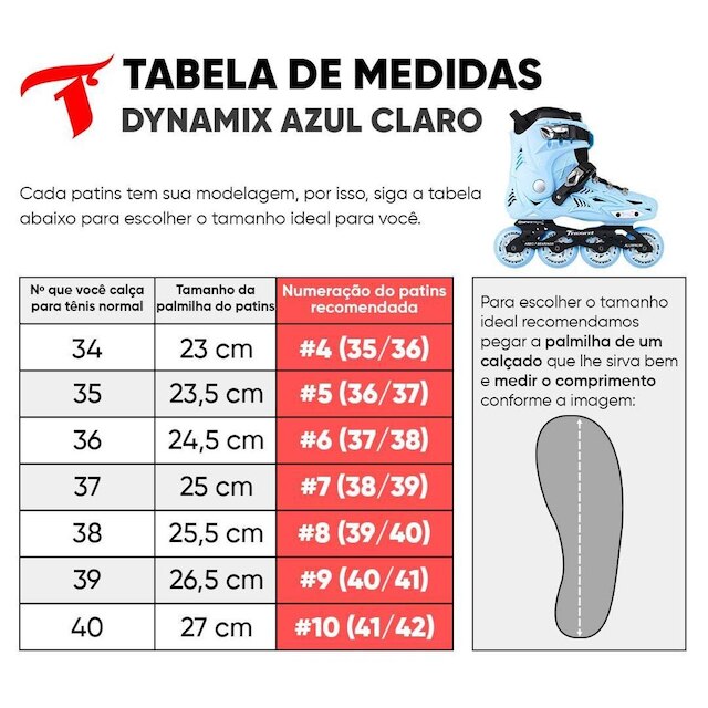 Patins Traxart Dynamix Azul Claro - 80mm ABEC-7