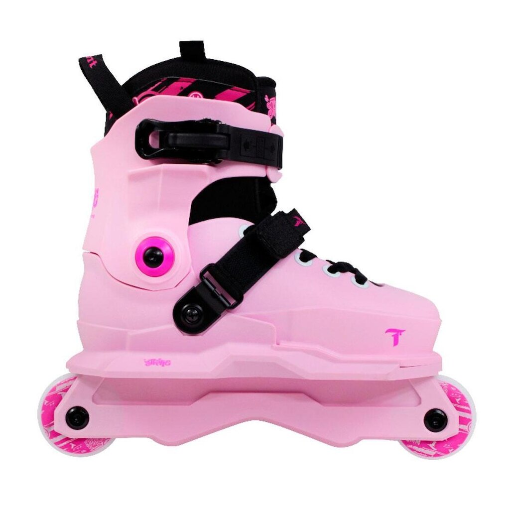 Patins Traxart Infantil Profissional Strike Rosa - 58mm ABEC-9