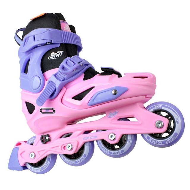 Patins Traxart Infantil STRT Rosa 62/64mm ou 68/70mm ABEC-5