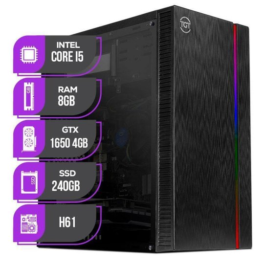 PC Gamer Mancer, Intel Core i5, GTX 1650 4GB, 8GB De Memória Ram, SSD 240GB - Preto Menor preço em PC Gamer Mancer, Intel Core i5, GTX 1650 4GB, 8GB De Memória Ram, SSD 240GB - Preto