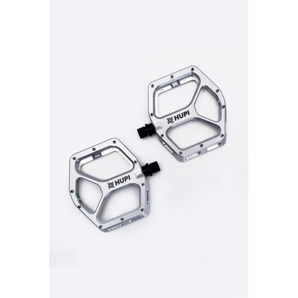 Pedal HUPI Strip Plataforma Rosca 9/16 - Prata