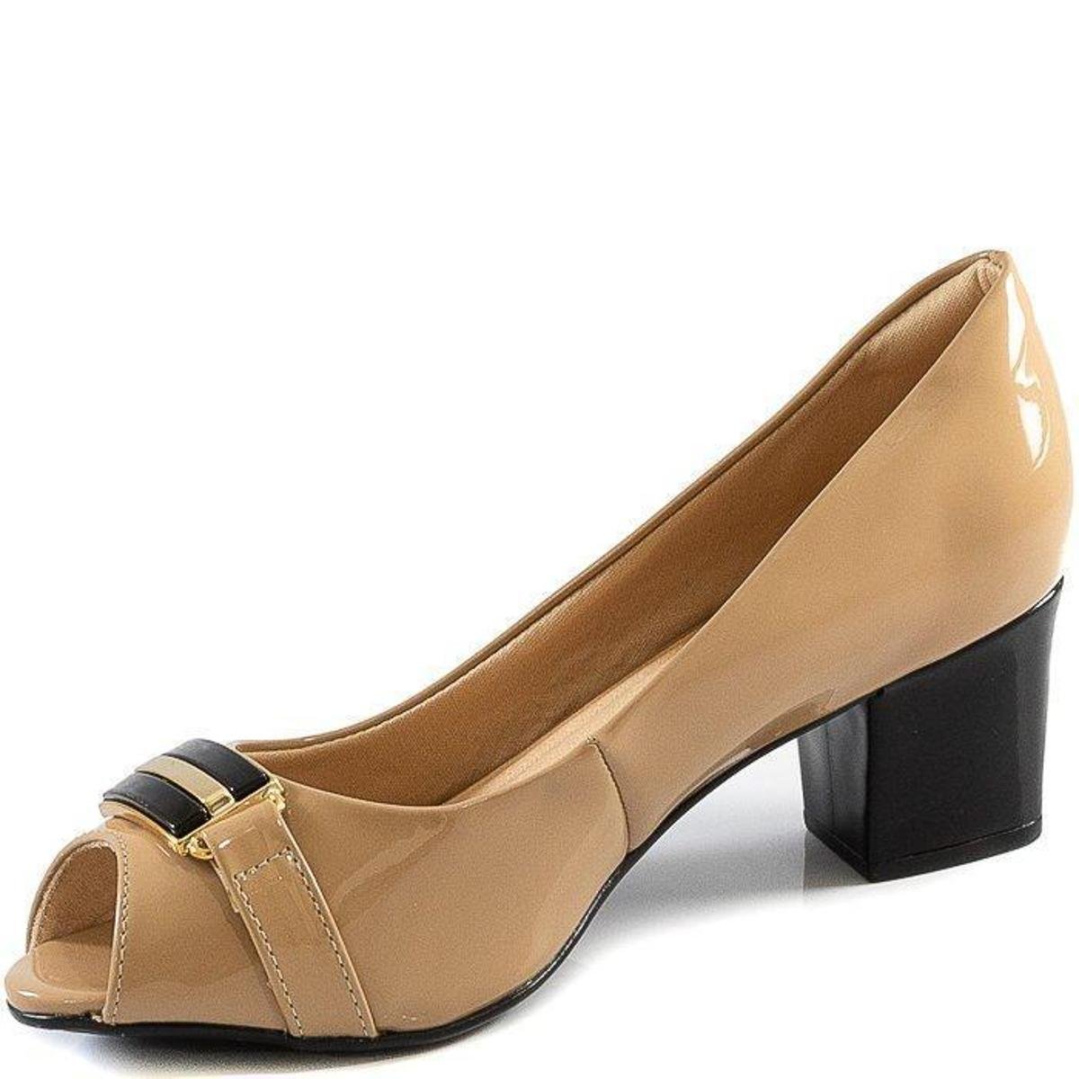 Sapato Usaflex Peep Toe Bicolor em Promoção | Ofertas na Americanas