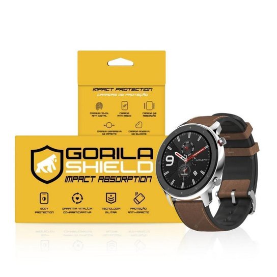 Película de Nano Gel Dupla para Relógio Xiaomi Amazfit GTR 42mm - Gorila Shield - Única Menor preço em Película de Nano Gel Dupla para Relógio Xiaomi Amazfit GTR 42mm - Gorila Shield - Única