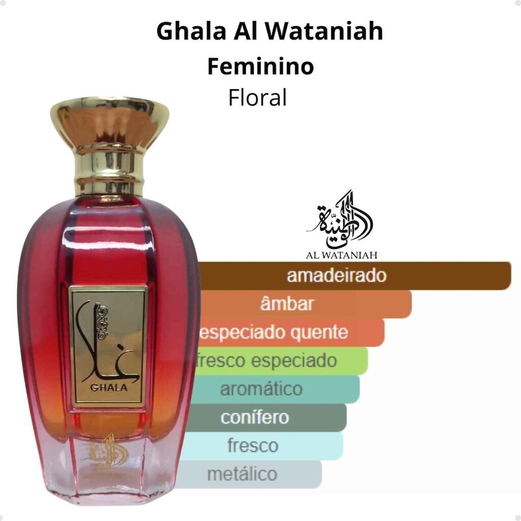 Perfume Arabe Al Wataniah Ghala EDP 100ml Feminino