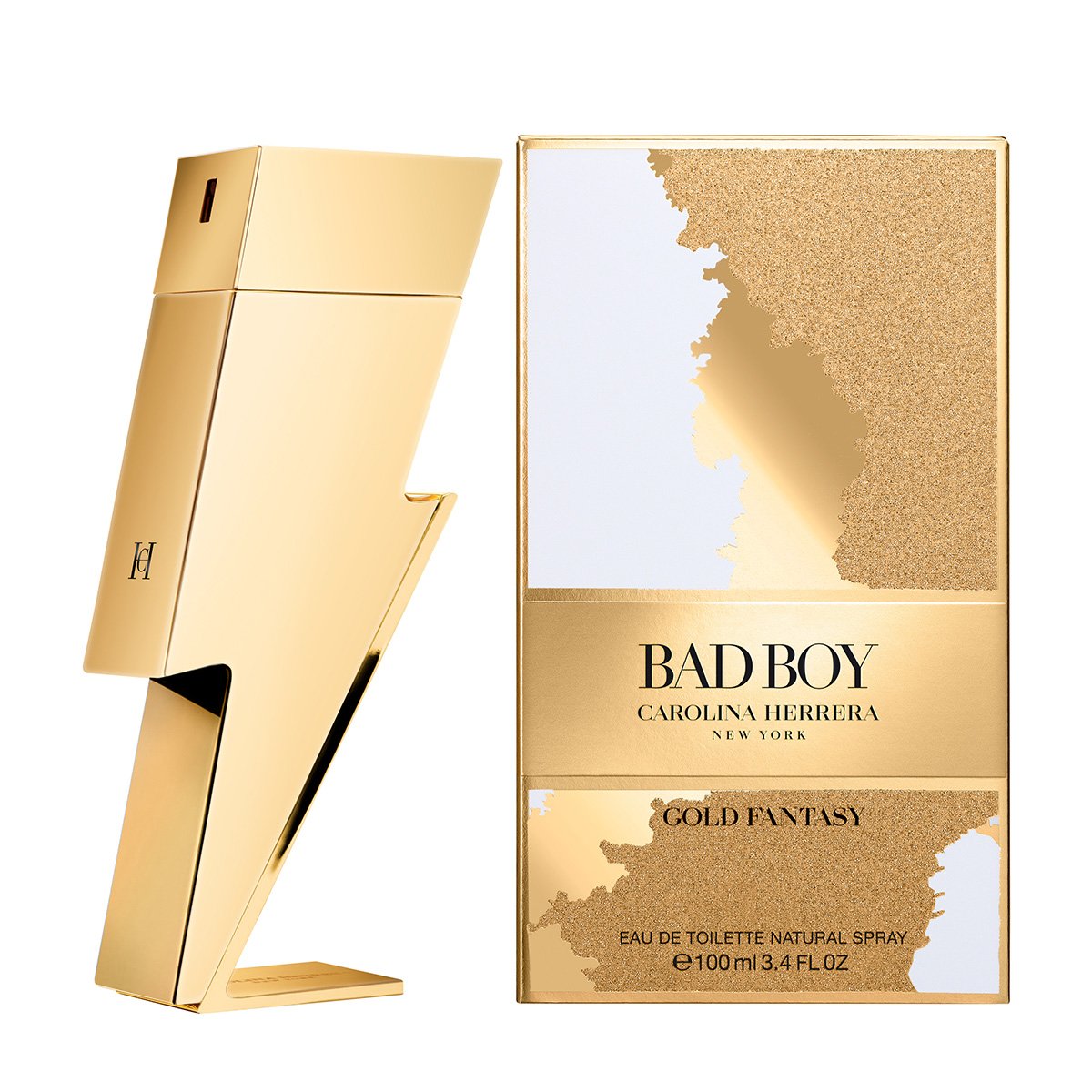 Perfume Carolina Herrera Bad Boy Gold Fantasy Eau de Toilette Masculino 100 ML Perfume Carolina Herrera Bad Boy Gold Fantasy Eau de Toilette Masculino 100 ML