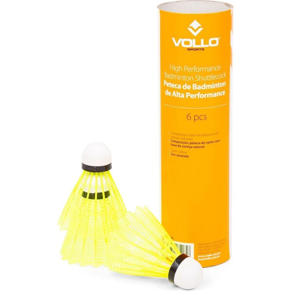 Peteca De Badminton De Nylon Alta Performace 6 Un Vollo