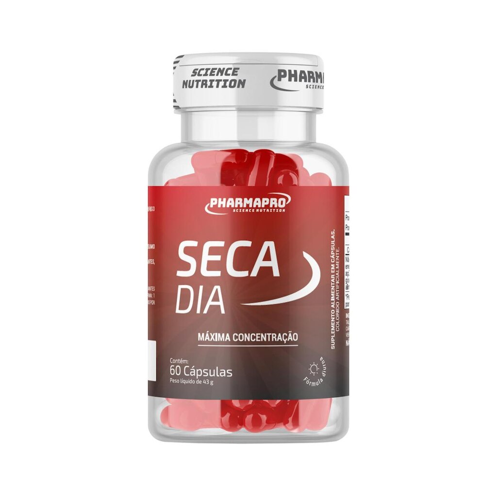 Pharmapro Seca Dia – Suplemento com Cafeína 200mg 60 Cápsulas