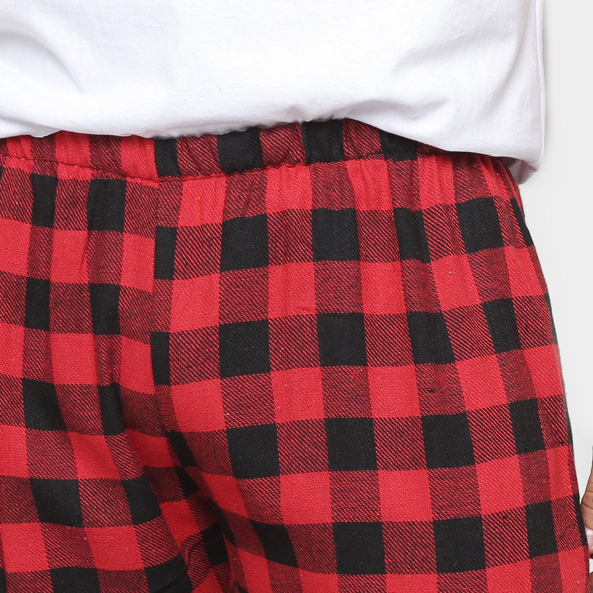 calça pijama xadrez feminina vermelho