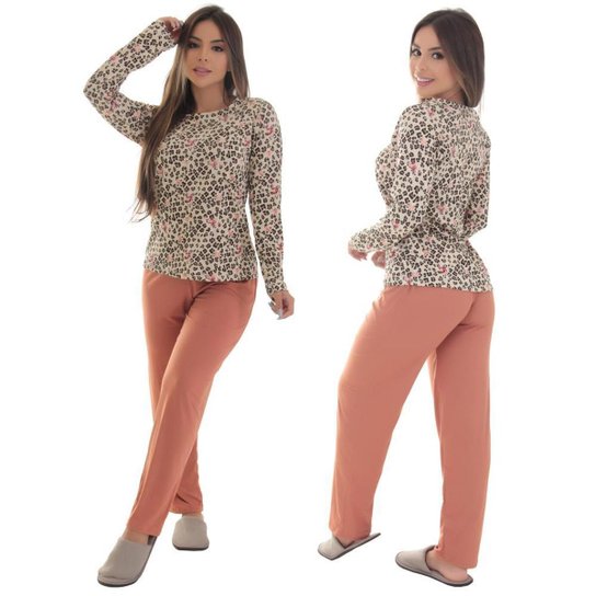 PIJAMA CLICK MAIS BONITA MANGA LONGA - Off White