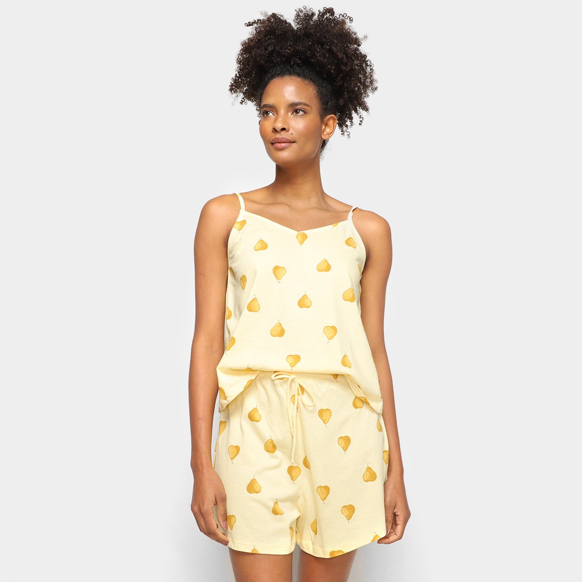 Pijama Feminino Amarelo - Viki