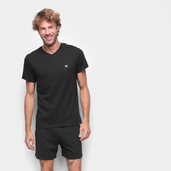 Pijama Curto Hering Mescla Básico Masculino - Preto é ruim? Pijama Curto Hering Mescla Básico Masculino - Preto é boa?