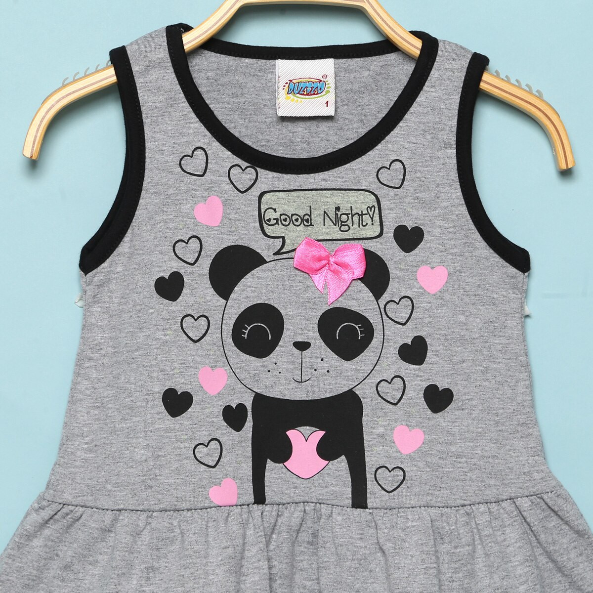 Pijama Curto Infantil Duzizo Brilha no Escuro Good Nitht Feminino - 1