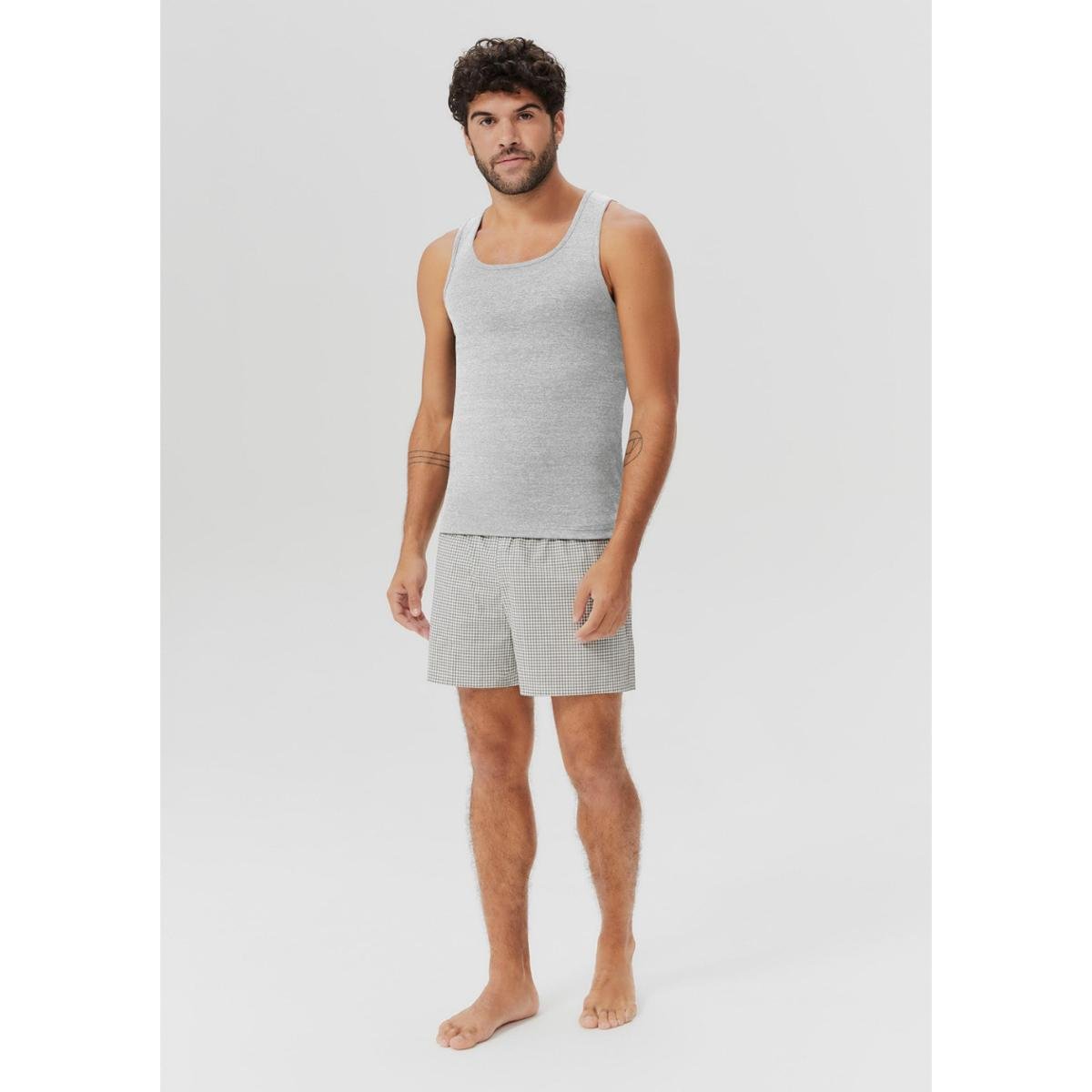 Pijama Curto Masculino Com Samba Canção Hering
