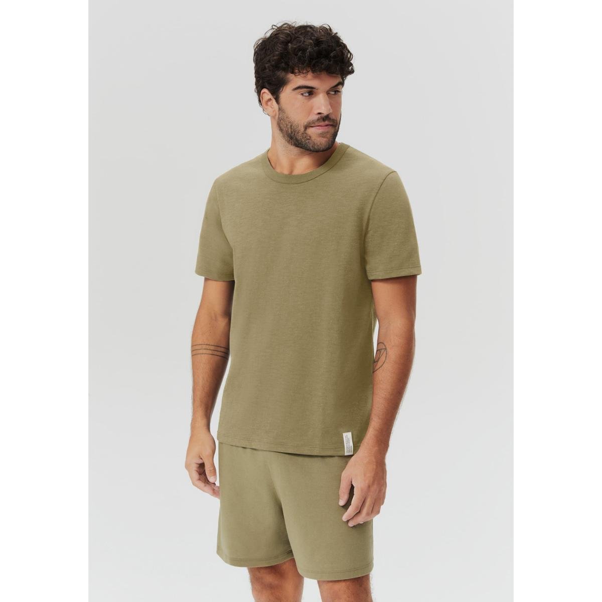 Pijama Curto Masculino Em Malha Flamê