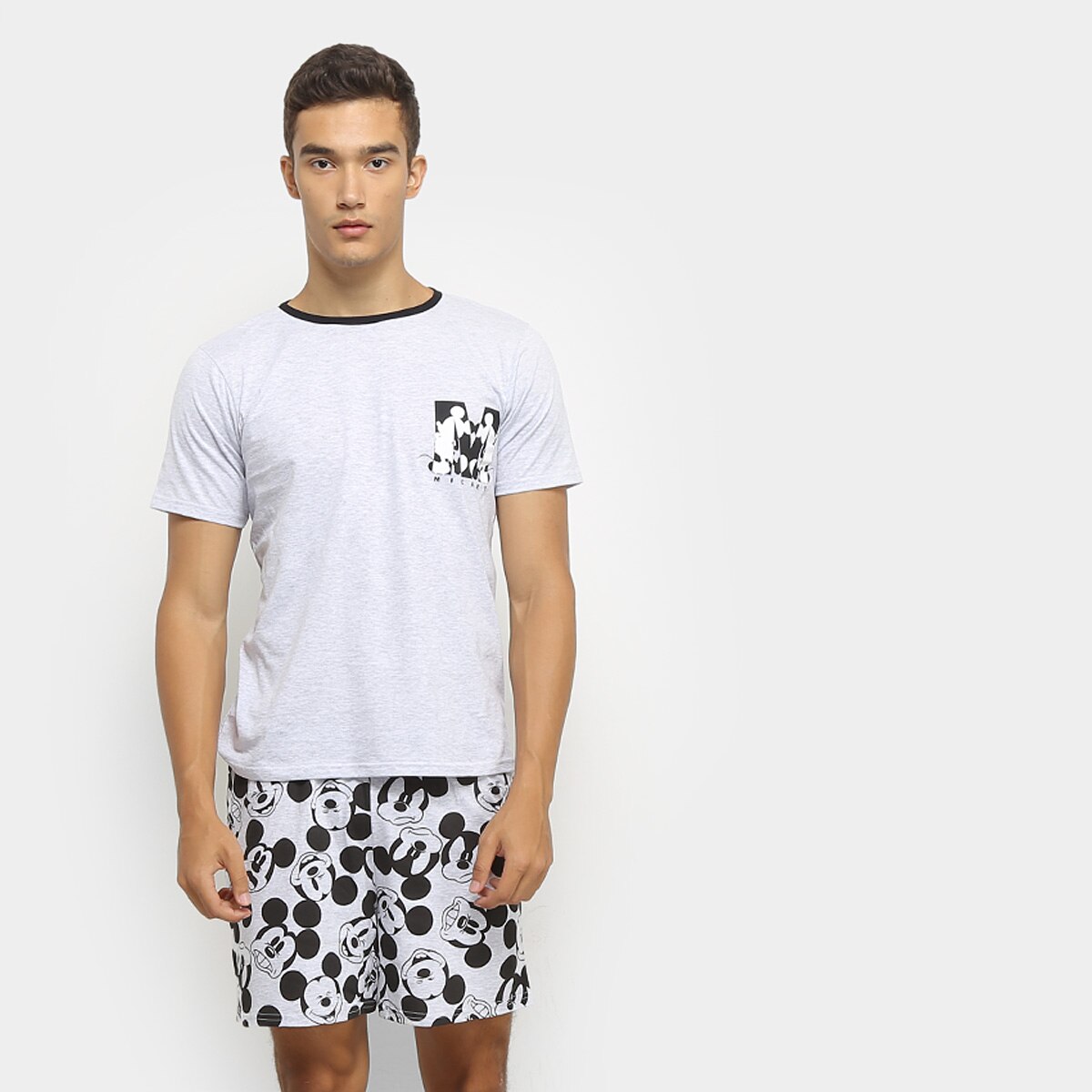 Pijama Evanilda Mickey Malha Curto Tal Pai Masculino | Netshoes